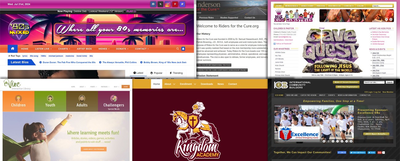 Websites created medley montage.