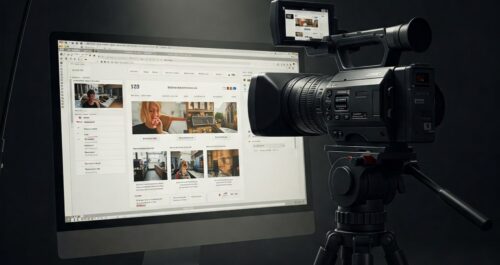 Video Camera recording a Website